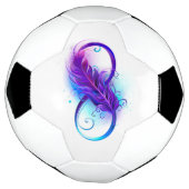 Infinity with Purple Feather サッカーボール (回転)