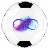 Infinity with Purple Feather サッカーボール (正面)
