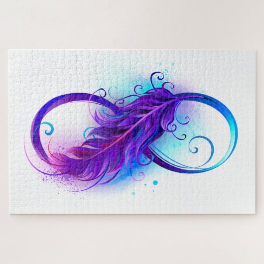 Infinity with Purple Feather ジグソーパズル (横)