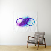 Infinity with Purple Feather タペストリー (インサイチュ(横))