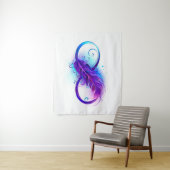 Infinity with Purple Feather タペストリー (インサイチュ)