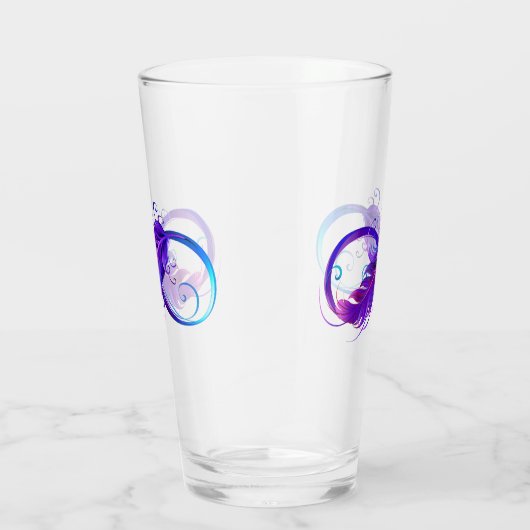 Infinity with Purple Feather タンブラーグラス (右)