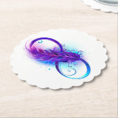 Infinity with Purple Feather ペーパーコースター (アングル)