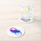Infinity with Purple Feather ペーパーコースター (インサイチュ)