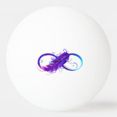 Infinity with Purple Feather 卓球ボール (正面)