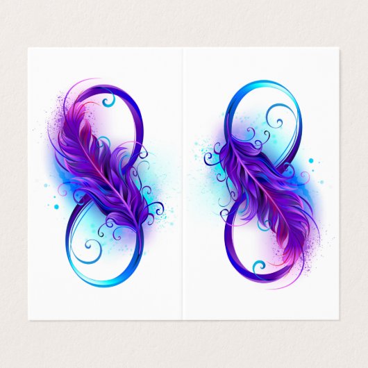 Infinity with Purple Feather 名刺 (外部フラット)