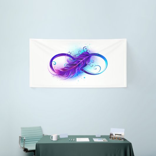 Infinity with Purple Feather 横断幕 (トレードショー)