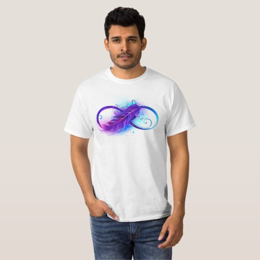 Infinity with Purple Feather Tシャツ (正面フル)