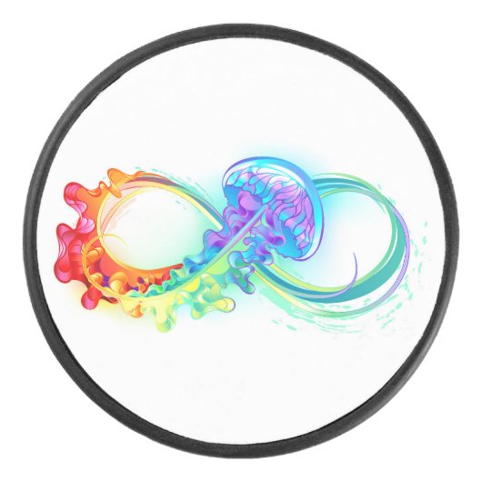 Infinity with Rainbow Jellyfish アイスホッケーパック (正面)