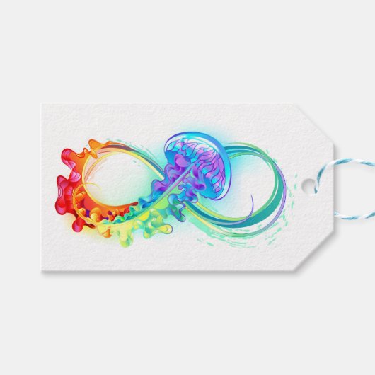 Infinity with Rainbow Jellyfish ギフトタグ (正面(横))