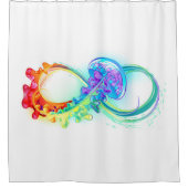 Infinity with Rainbow Jellyfish シャワーカーテン (正面)
