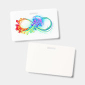 Infinity with Rainbow Jellyfish バッジ (正面＆裏面)