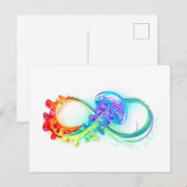 Infinity with Rainbow Jellyfish ポストカード (正面/裏面)
