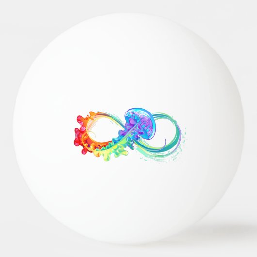 Infinity with Rainbow Jellyfish 卓球ボール (正面)