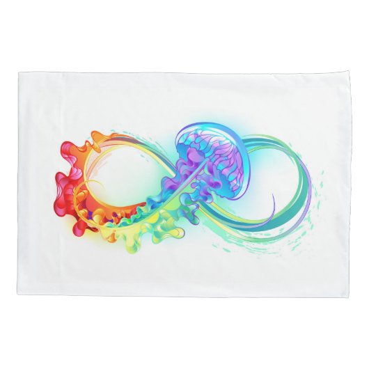 Infinity with Rainbow Jellyfish 枕カバー (裏面)