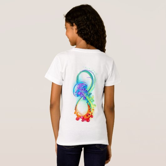 Infinity with Rainbow Jellyfish Tシャツ (裏面フル)