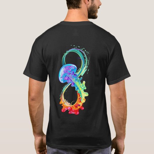 Infinity with Rainbow Jellyfish Tシャツ (裏面)