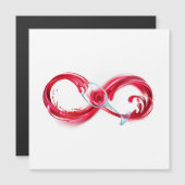 Infinity with Red Wine マグネット招待状 (正面/裏面)