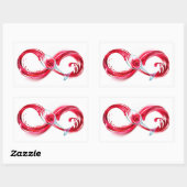 Infinity with Red Wine 長方形シール (シート)