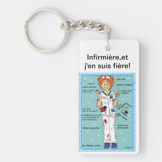 infirmière et j'en suis fière! キーホルダー (正面)