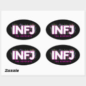 INFJイントロバートMBTパーソナリティ型フローラ 楕円形シール (シート)