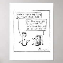 INFJスクエアペグプリント ポスター
