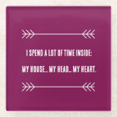 INFJビベス ガラスコースター (正面)