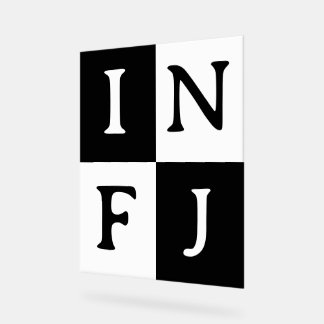 INFJポスター: モノクロウォールアート アクリルサイン
