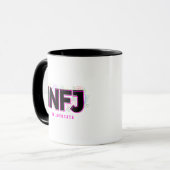 INFJ内向型ラベルMBTパーソナリティ型フローラ マグカップ (正面左)