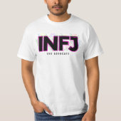 INFJ内向型ラベルMBTパーソナリティ型フローラ Tシャツ (正面)