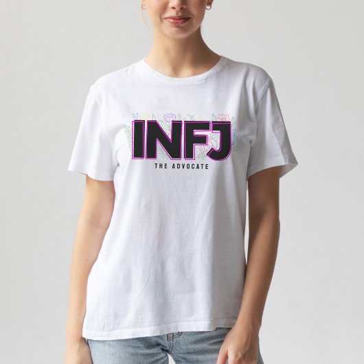 INFJ内向型ラベルMBTパーソナリティ型フローラ Tシャツ