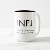 INFJ既に心理分析をマグギフト ツートーンマグカップ (正面右)