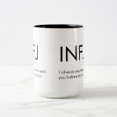 INFJ既に心理分析をマグギフト ツートーンマグカップ (中央)