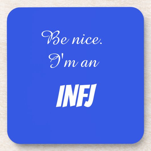 INFJ ハードプラスチック コースター (正面)