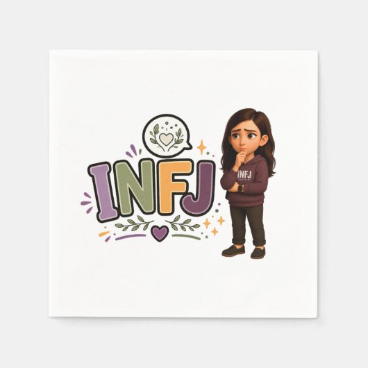 INFJ — A Guardiã das Ideias スタンダードカクテルナプキン (正面)