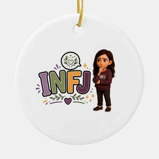 INFJ — A Guardiã das Ideias セラミックオーナメント (正面)