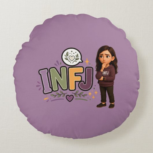 INFJ — A Guardiã das Ideias ラウンドクッション (正面)