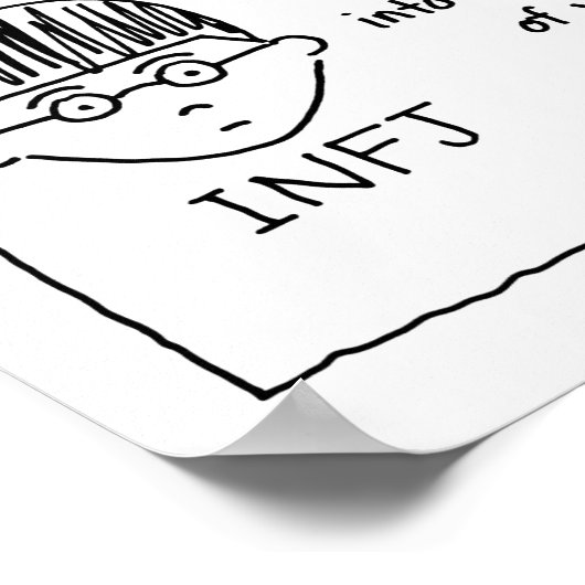 INFJ Taking Notesプリント ポスター (角)