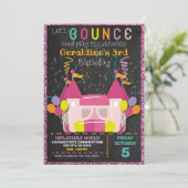 INFLATABLE BOUNCE SLIDE CASTLE BIRTHDAY INVITATION 招待状 (スタンド正面)