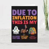 Inflation Costume Trio Halloween Thanksgiving And カード (正面)