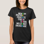influence share educate encourage mentor inspire c tシャツ (正面)