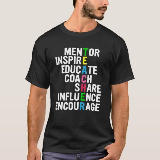 influence share educate encourage mentor inspire c tシャツ (正面)