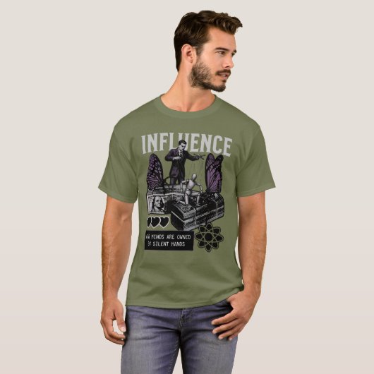 Influence – Silent Control Mind Manipulation Tシャツ (正面フル)