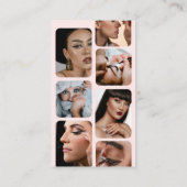 Influencer Beauty Salon Lashes Photos Green Pink  名刺 (裏面)