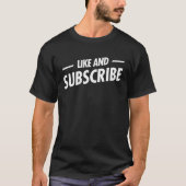 Influencer Content Creator LikeおよびSubscribe Tシャツ (正面)