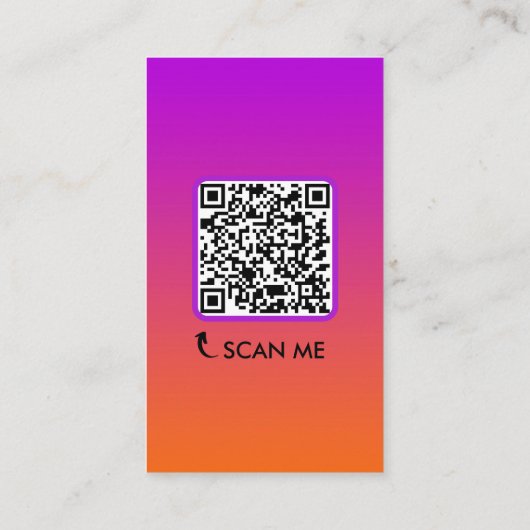 Influencer Content Creator QR Code Social Media 名刺 (裏面)