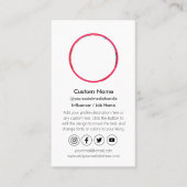 Influencer Content Creator QR Code Social Media 名刺 (正面)