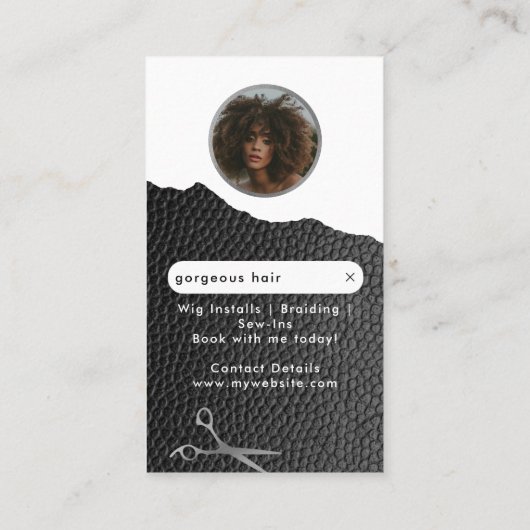 Influencer Hair Stylist Wig & Braid Stylists 名刺 (裏面)
