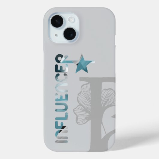 INFLUENCER iPhoneケーストレンド抽象芸術ブルー海 Case-Mate iPhoneケース (裏面)