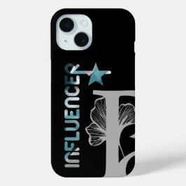 INFLUENCER iPhoneケーストレンド抽象芸術ブルー海 iPhone 15ケース